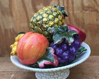 Vintage ceramic fruit centerpiece