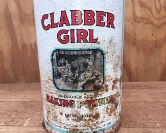 Vintage Clabber Girl canister (10 lbs.)