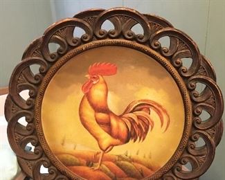 Rooster plate wall decor