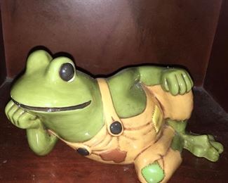 Ceramic frog figurine