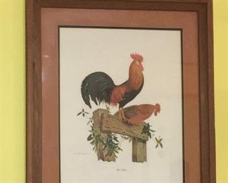 Rooster and hen decor