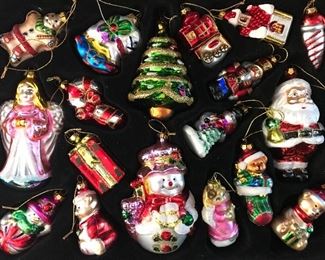 Christmas glass ornaments