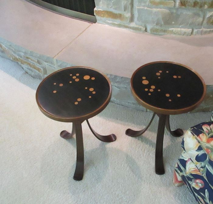 Rare pair Edward Wormley "Constellation" side tables