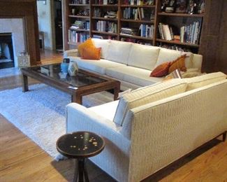MCM sofa and loveseat with constellation table