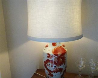 antique Chinese dragon lamp