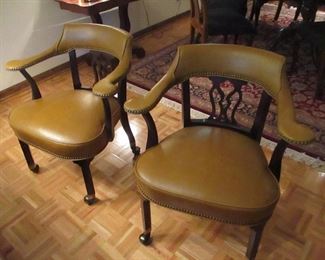 leather Hickory chairs