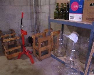 wine making in the "Downstairs Winery"