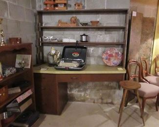 MCM built in desk and bookcase