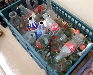 Vintage Coke, Pepsi and local Blue Island Bottles