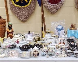 Huge Selection of Teapots and Teapot Decor as well as Longaberger Baskets