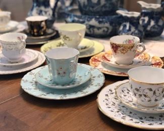 Collection of vintage porcelain tea cups 
