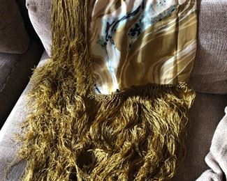 Vintage silk piano shawl 