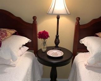 2 Matching Twin headboard with mattresses and box springs Linens sold separate
