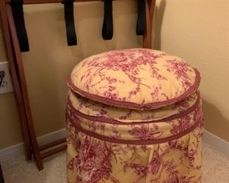 matching pillows and stool