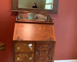 Secretary Desk with bottom drawers Antique