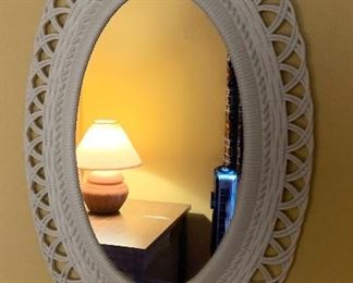 Wicker Oval Mirror	 	
