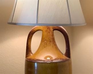 Vintage Glazed Pottery lamp	 	
