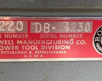 Rockwell Delta  37-220 Woodworking Jointer	50x48x16in	HxWxD
