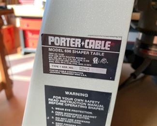 Porter-Cable 696 Shaper Table 6902 Router/1001 base	43X20X18IN	HxWxD
