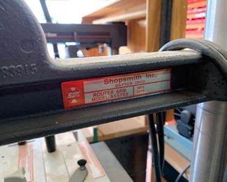 Shopsmith Overhead Router arm/Table 515702	51x30x27in	HxWxD
