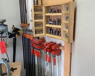 Many Clamps & Router bits