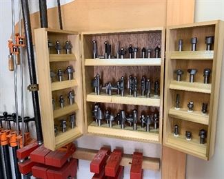 Many Clamps & Router bits