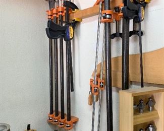 Many Clamps & Router bits