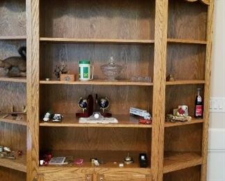 Custom made solid wood bookshelf cabinet