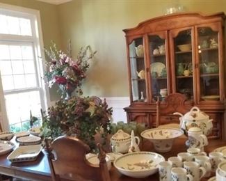 Beautiful dining room table and chairs with matching china cabinet