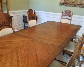 Beautiful grain on surface of dining room table