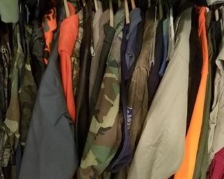 Mens Camouflage and other hunting clothes