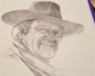 John Wayne Sketch Artist Proof