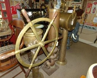 Brass Ships Wheel -Brass Ships Telegraph