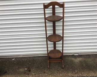 Custom made Walnut Shelving Unit. Pick up on a handle and shelves go vertical.