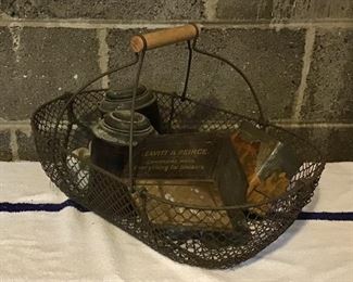 Antique Wire Groceries Basket