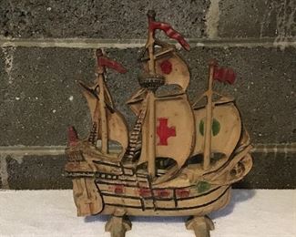 Spanish Galleon Doorstop Lamp