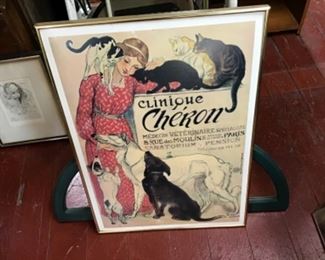 Framed French poster