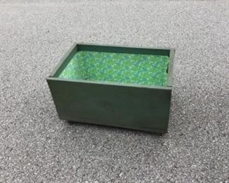 Custom box with metal casters