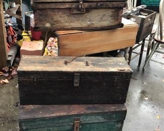 Antique wooden boxes/chests