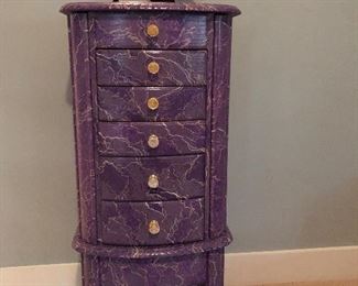 Custom Faux Painted Jewelry Cabinet