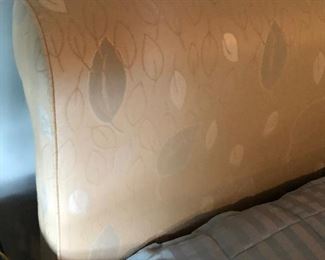 Custom upholstered King bed by Ballard Designs