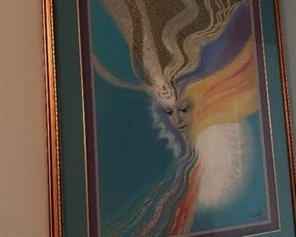 Arthur Douet original Chalk Painting