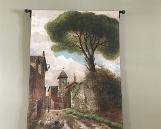 Wall mural on fabric