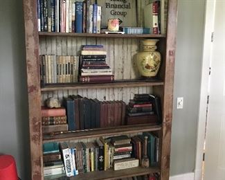 Rustic book shelf 84” tall x 46” wide 