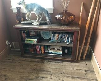 Rustic 2 shelf bookcase 