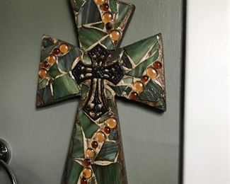 Large glass Cross 