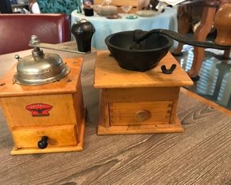 Vintage coffee grinders 