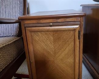 Cool Side table with Slide out drink holder