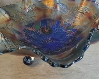 Carnival Glass.  I hate Carnivals only because of the Clowns.  People that collect clowns freak me out!