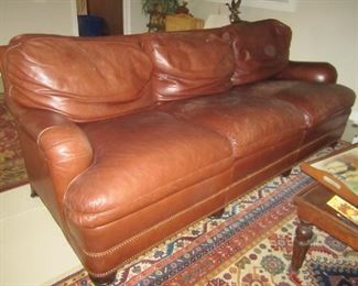 HANCOCK AND MOORE LEATHER SOFA